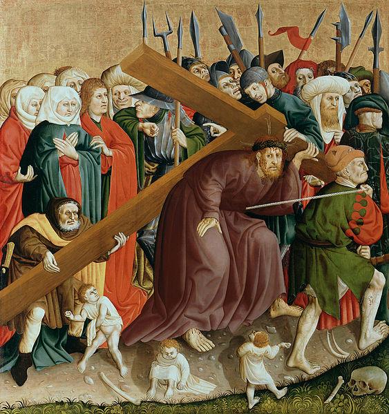 Hans Multscher The Cross of Christ; The Wings of the Wurzach Altar Germany oil painting art